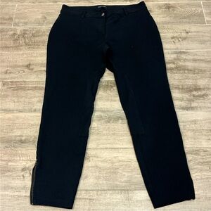 Eileen‎ Fisher Slim Ankle Zip Riding Pants Sz M Black Equestrian Ponte Trousers